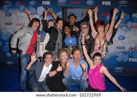 American Idol Top 12 Finalists at Fox\'s \