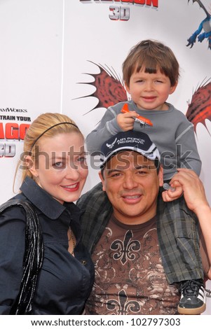 Carlos Mencia and family at the Los Angeles Premiere of \