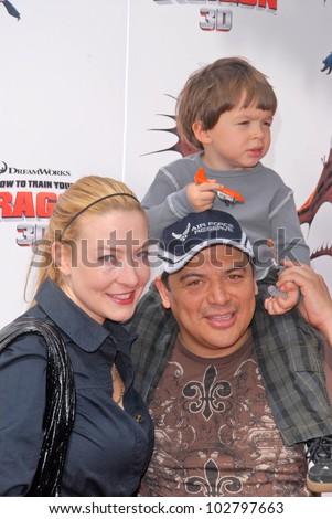 Carlos Mencia and family at the Los Angeles Premiere of 