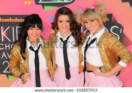 School Gyrls at the Nickelodeon\'s 23rd Annual Kids\' Choice Awards, UCLA\'s Pauley Pavilion, Westwood, CA 03-27-10