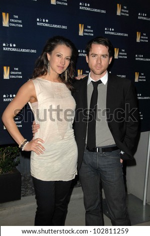 America Olivo and Christian Campbell  at the National Lab Day Kick-Off Dinner, Luxe Hotel, Los Angeles, CA. 04-01-10