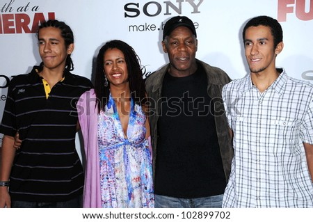 Danny Glover with wife Eliane Cavalleiro and her children at the \