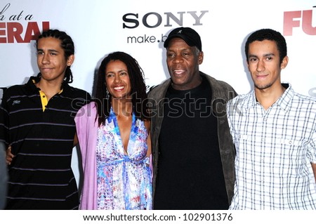 Danny Glover with wife Eliane Cavalleiro and her children at the \