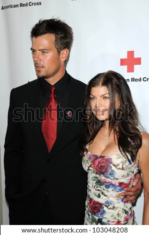 Josh Duhamel and Stacy Ferguson at the Red  Cross Red Tie Affair Fundraiser Gala, Fairmount Miramar Hotel, Santa Monica, CA. 04-17-10