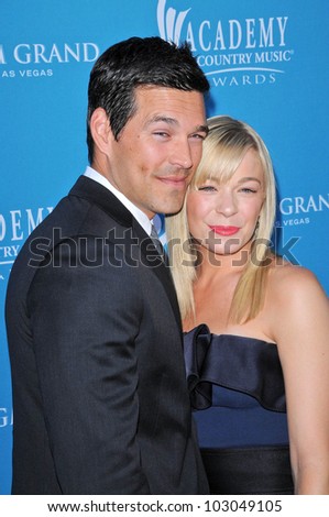 Eddie Cibrian and Leann Rimes  at the 45th Academy of Country Music Awards Arrivals, MGM Grand Garden Arena, Las Vegas, NV. 04-18-10