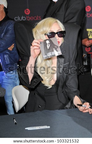 Lady Gaga  at a signing for the CD \