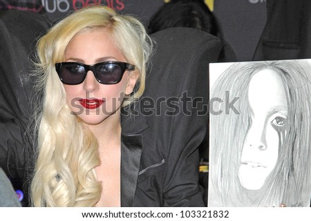 Lady Gaga at a signing for the CD \