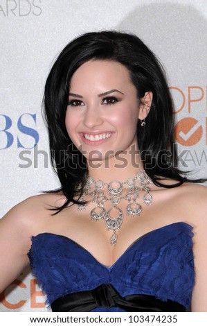 Demi Lovato at the 2010 People\'s Choice Awards Press Room, Nokia Theater L.A. Live, Los Angeles, CA. 01-06-10