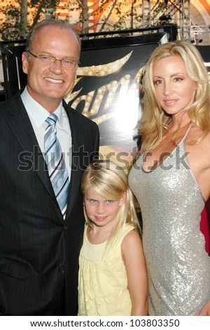 Kelsey Grammer with Camille Grammer and their daughter at the Los Angeles Premiere of \'Fame\'. Pacific Theatres at The Grove, Los Angeles, CA. 09-23-09