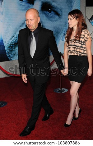 Bruce Willis and Rumer Willis at the Los Angeles Premiere of \'Surrogates\'. El Capitan Theatre, Hollywood, CA. 09-24-09