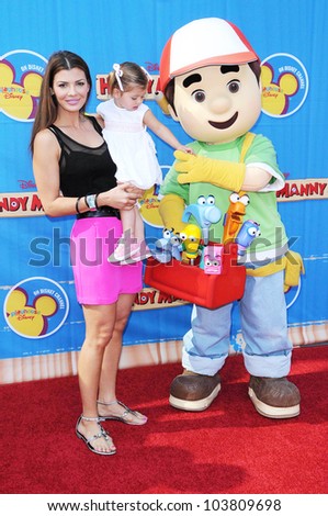 Ali Landry and daughter Estela  at the Los Angeles Premiere of \'Handy Manny Motorcycle Adventure\'. Arclight Hollywood, Hollywood, CA. 09-26-09