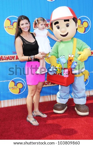 Ali Landry and daughter Estela at the Los Angeles Premiere of 'Handy Manny Motorcycle Adventure'. Arclight Hollywood, Hollywood, CA. 09-26-09