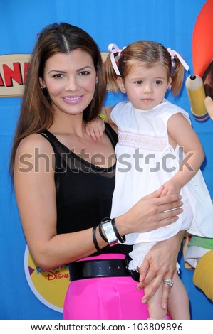 Ali Landry and daughter Estela at the Los Angeles Premiere of \'Handy Manny Motorcycle Adventure\'. Arclight Hollywood, Hollywood, CA. 09-26-09