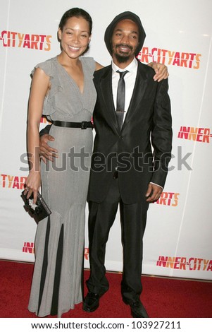 Paola Menacho and Eddie Steeples at the 20th Anniversary Inner City Arts Imagine Gala and Auction. Beverly Hilton Hotel, Beverly Hills, CA. 10-15-09