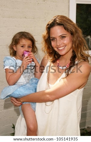 Josie Maran and daughter Rumi  at the 2nd Annual Pregnancy Awareness Month Kick off \'Motherhood Begins Now\'. Little Dolphins Pre School, Santa Monica, CA. 05-02-09