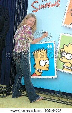 Nancy Cartwright at the ceremony dedicating US Postal Stamps to the Television Show \'The Simpsons\'. Twentieth Century Fox, Los Angeles, CA. 05-07-09
