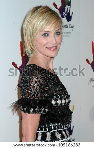 Sharon Stone  at the Launch of \'Mandela Day\'. Beverly Hills Hotel, Beverly Hills, CA. 05-14-09
