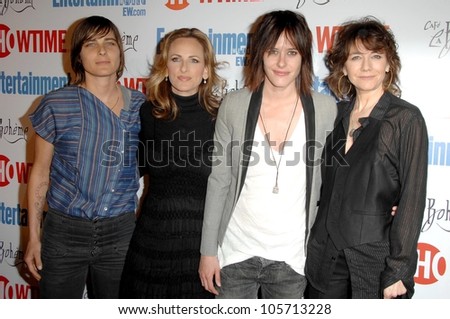 Daniela Sea and Marlee Matlin with Katherine Moennig and Ilene Chaiken at the farewell party for final season of 'The L Word'. Cafe La Boheme, West Hollywood, CA. 03-03-09