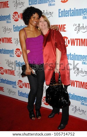 Rose Rollins and Laurel Holloman  at the farewell party for final season of \'The L Word\'. Cafe La Boheme, West Hollywood, CA. 03-03-09