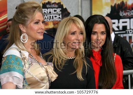 Kathy Hilton with Kim Richards and Kyle Richards at the Los Angeles Premiere of \'Race To Witch Mountain\'. El Capitan Theatre, Hollywood, CA. 03-11-09