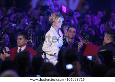 Britney Spears   at the Debut of L.A. Live\'s \'Light of Angels\'. L.A. Live, Los Angeles, CA. 12-04-08