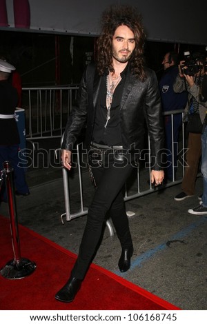 Russell Brand   at the Los Angeles Premiere of \'Bedtime Stories\'. El Capitan Theatre, Hollywood, CA. 12-18-08