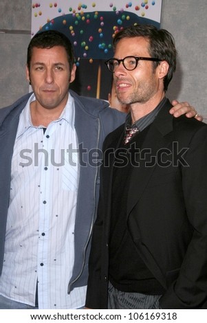Adam Sandler and Guy Pearce   at the Los Angeles Premiere of \'Bedtime Stories\'. El Capitan Theatre, Hollywood, CA. 12-18-08