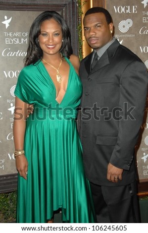 Laila Ali and Curtis Conway  at the 2nd Annual Art of Elysium Black Tie Charity Gala \'Heaven\'. The Vibiana, Los Angeles, CA. 01-10-09