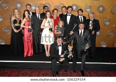 Cast of \'Mad Men\' in the Press Room at the 15th Annual Screen Actors Guild Awards. Shrine Auditorium, Los Angeles, CA. 01-25-09