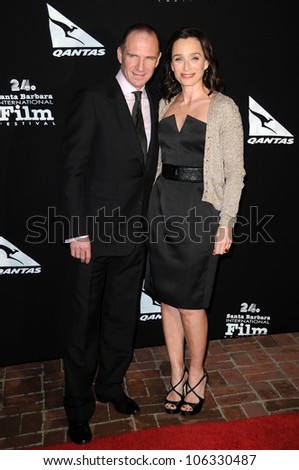 Ralph Fiennes and Kristin Scott Thomas at the Cinema Vanguard Award Presentation Gala at the Santa Barbara International Film Festival. Arlington Theater, Santa Barbara, CA. 01-27-09