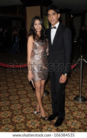 Freida Pinto and Dev Patel at the 61st Annual DGA Awards. Hyatt Regency Century Plaza, Los Angeles, CA. 01-31-09