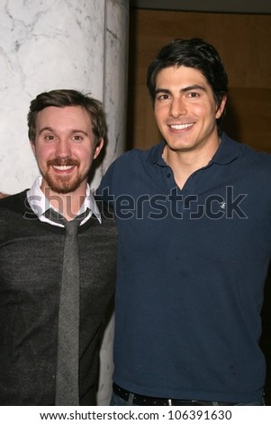 Sam Huntington and Brandon Routh at the Los Angeles Special Screening of \'Fanboys\'. Clarity Screening Room, Beverly Hills, CA. 02-03-09