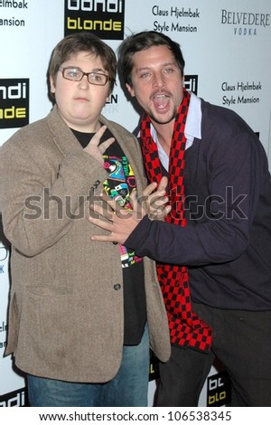 Andy Milonakis and Simon Rex  at Bondi Blonde\'s Style Mansion. Style Mansion International, Beverly Hills, CA. 02-09-09