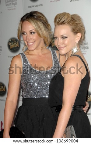 Haylie Duff and Hilary Duff   at the 5th Annual Runway For Life Gala Benefitting St. Jude Childrens Hostpital. Beverly Hilton Hotel, Beverly Hills, CA. 10-11-08