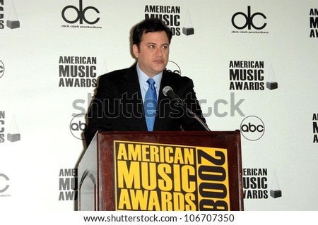 Jimmy Kimmel  at the 2008 American Music Awards Nominations Announcements. Beverly Hills Hotel, Beverly Hills, CA. 10-14-08