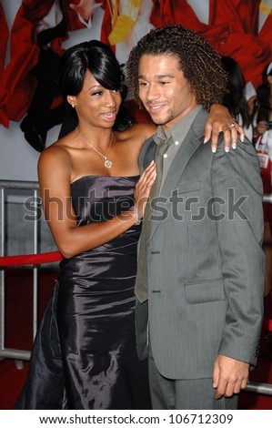 Monique Coleman and Corbin Bleu  at the Los Angeles Premiere of 'High School Musical 3 Senior Year'. USC, Los Angeles, CA. 10-16-08
