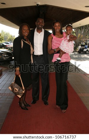 Lisa Leslie and family  at the Diamonds in the RAW Award Luncheon Honoring Hollywood Stuntwomen, Mountaingate Country Club, Los Angeles, CA. 10-19-08