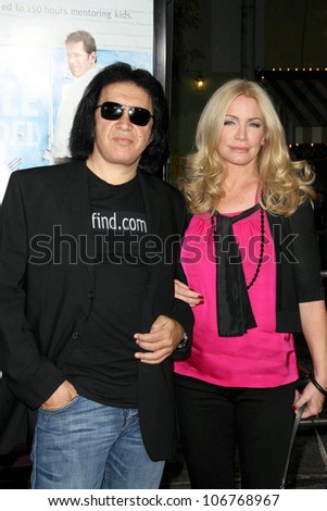 Gene Simmons and Shannon Tweed  at the World Premiere of \'Role Models\'. Mann\'s Village Theatre, Westwood, CA. 10-22-08