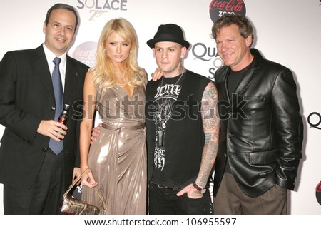 Celebrity, Paris Hilton and Benji Madden  at a Special Screening of 'Quantum of Solace'. Sony Pictures, Culver City, CA. 11-13-08