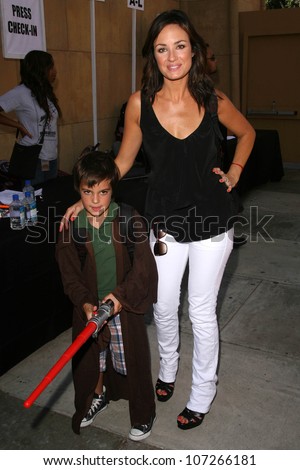 Catt Sadler and son  at the U.S. Premiere of \'Star Wars The Clone Wars\'. Egyptian Theatre, Hollywood, CA. 08-10-08