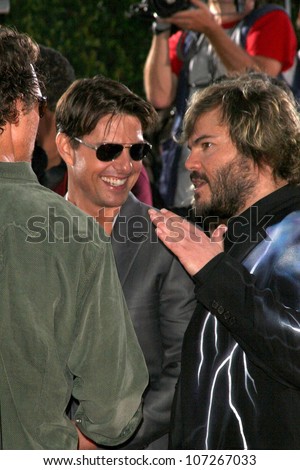 Matthew McConaughey with Tom Cruise and Jack Black  at the Los Angeles Premiere of \'Tropic Thunder\'. Mann\'s Village Theater, Westwood, CA. 08-11-08