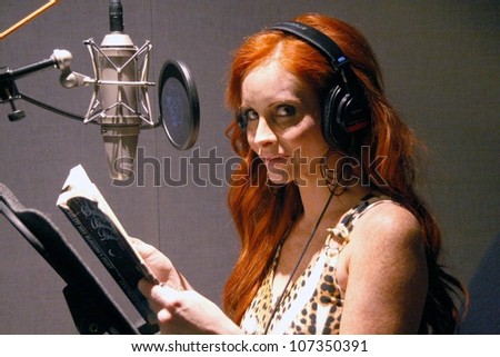 Phoebe Price  at a recording session for the book on tape of \
