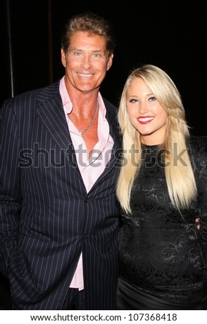 David Hasselhoff and Hayley Hasselhoff  at Celebrity Catwalk for Charity Benefitting Animal Rescue. The Highlands Nightclub, Hollywood, CA. 08-28-08