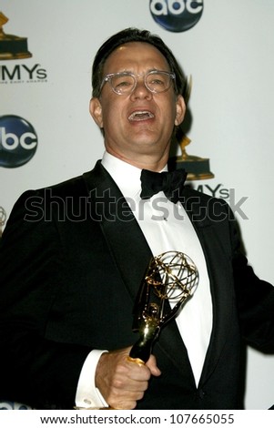 Tom Hanks  in the press room at the 60th Annual Primetime Emmy Awards. Nokia Theater, Los Angeles, CA. 09-21-08