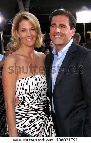 Nancy Walls and Steve Carell  at the World Premiere of \