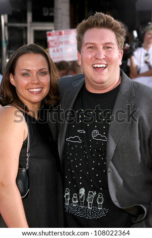 Nate Torrence and wife Christie  at the World Premiere of \