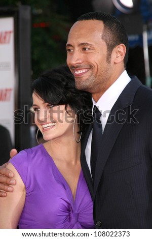 Dwayne Johnson and Carla Gugino  at the World Premiere of \