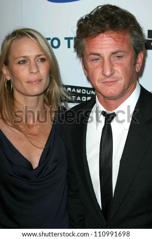 Robin Wright Penn and Sean Penn at the premiere of \