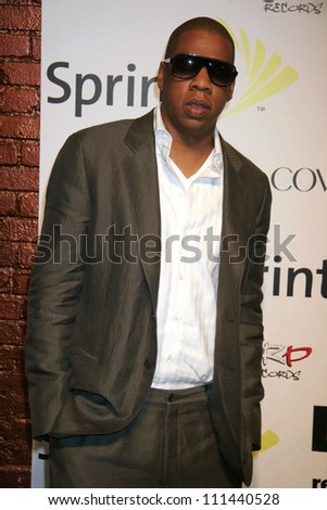 Jay Z at the party celebrating the release of Rihanna\'s New Album \