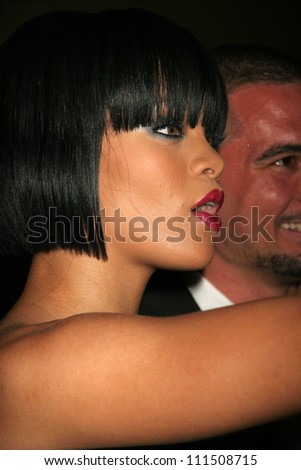 Rihanna at the party celebrating the release of her new album \
